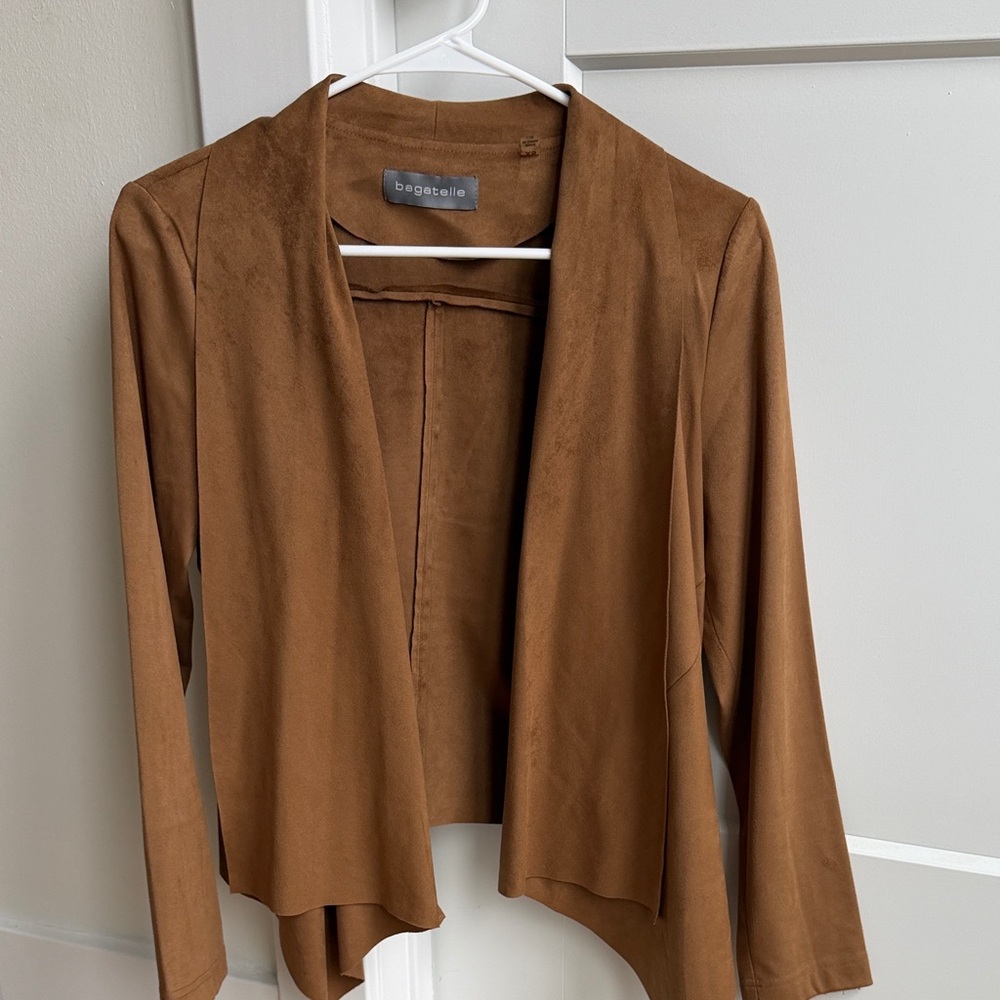 Bagatelle Tan Open-Front Blazer